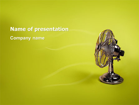 Ventilator On Light Olive Background Presentation Template, Master Slide