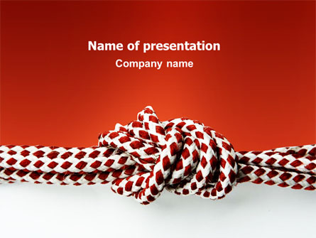 Knot On The Red Background Presentation Template, Master Slide