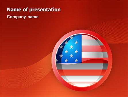 US Flag Presentation Template, Master Slide