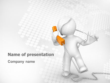 Orange Telephone Presentation Template, Master Slide