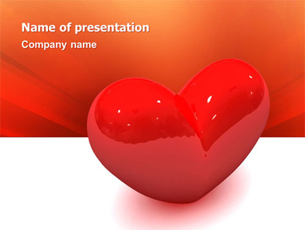Brightly Sparkling Heart Presentation Template, Master Slide