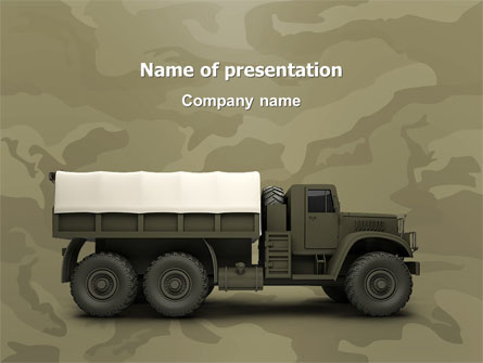 Military Truck Presentation Template, Master Slide