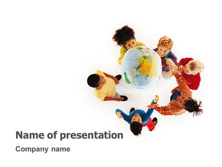 Kids Around Globe Presentation Template, Master Slide