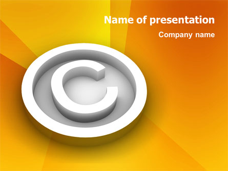 Copyright Sign Presentation Template, Master Slide