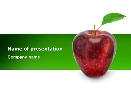Red Apple Presentation Template, Master Slide