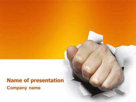 Fist Of Force Presentation Template, Master Slide