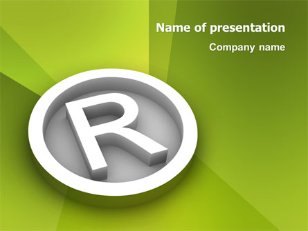 Registered Trademark Presentation Template, Master Slide