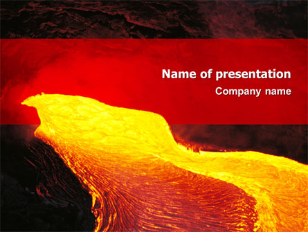 Volcano Lava Presentation Template, Master Slide