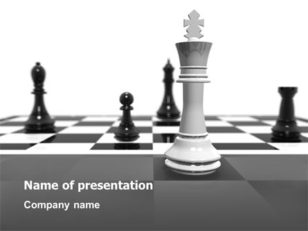 Chess White Begin And Win Presentation Template, Master Slide