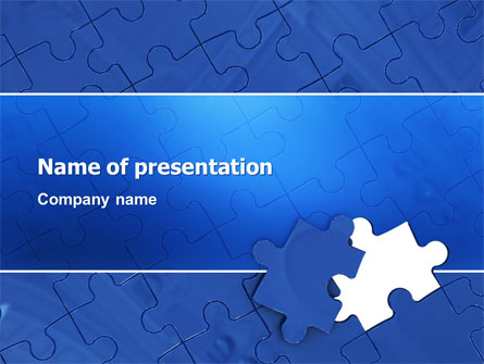 Blue Jigsaw Presentation Template, Master Slide