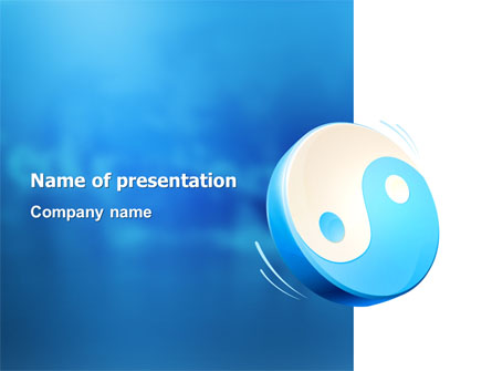 Blue Yin Yang Presentation Template, Master Slide