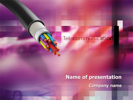 Copper Cable Presentation Template, Master Slide