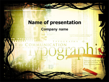 Typography Presentation Template, Master Slide