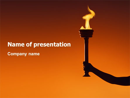 Olympic Torch Presentation Template, Master Slide