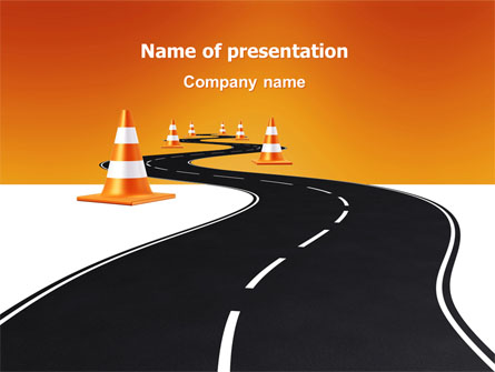 Road Work Presentation Template, Master Slide