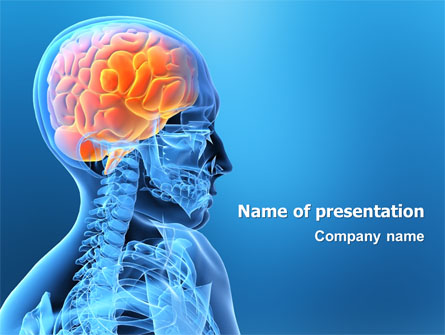 Brain In Skull Presentation Template, Master Slide