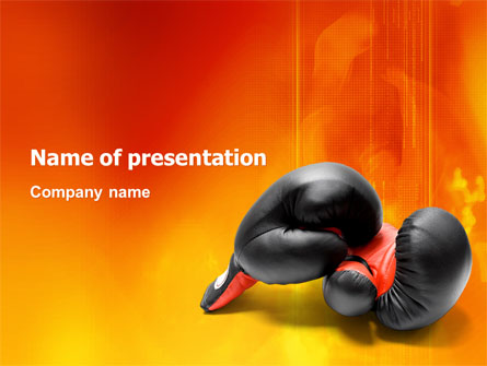 Boxing Gloves Presentation Template, Master Slide