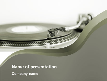 Record Player Presentation Template, Master Slide