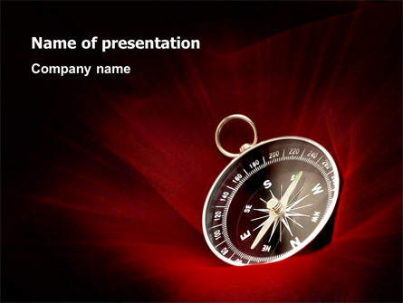 Compass In A Dark Red Velvet Presentation Template, Master Slide