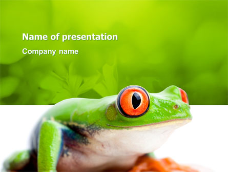 Tropical Green Frog Presentation Template, Master Slide
