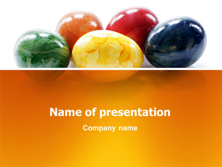 Colored Easter Eggs Presentation Template, Master Slide