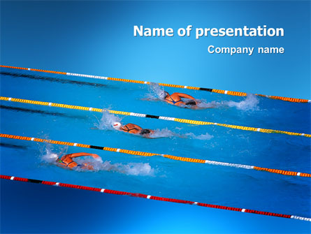 Swimming Competition Presentation Template, Master Slide