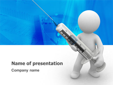Stickman With Syringe Presentation Template, Master Slide