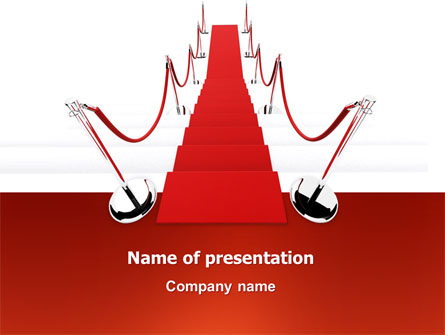 Red Carpet Path Presentation Template, Master Slide