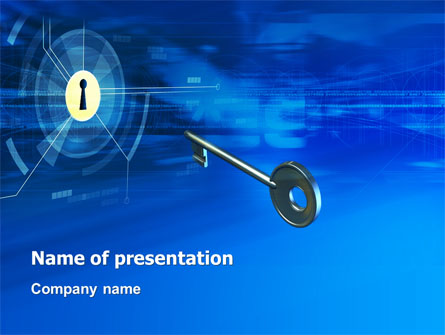 Key Of Blue Door Presentation Template, Master Slide