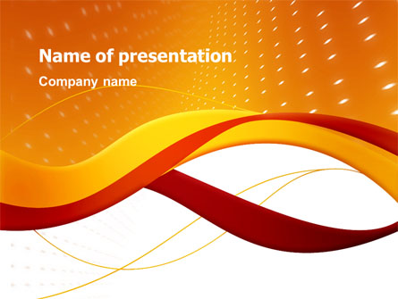 Orange Wave Surface Presentation Template, Master Slide
