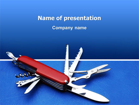 Pocket Knife Presentation Template, Master Slide