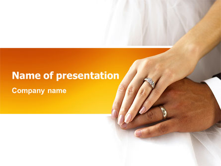 Hand In Hand In Wedding Rings Presentation Template, Master Slide
