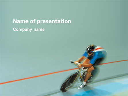 Racing On A Cycle Presentation Template, Master Slide