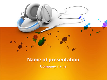 Earphones Presentation Template, Master Slide