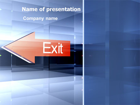 Way To Exit Presentation Template, Master Slide