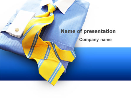 Business Style Shirt And Tie Presentation Template, Master Slide
