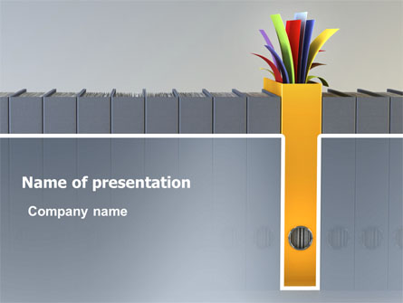 Document Filing Presentation Template, Master Slide