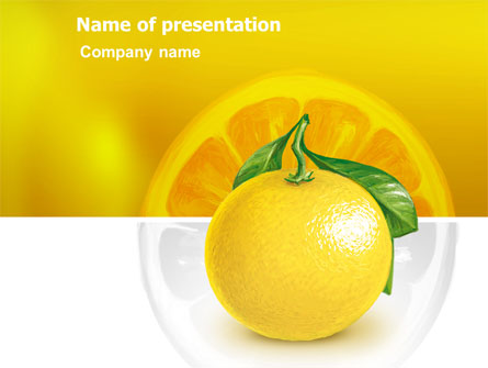 Yellow Citrus Presentation Template, Master Slide