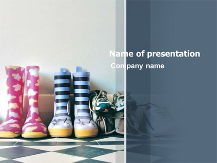 Children's Shoes Presentation Template, Master Slide