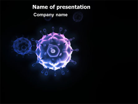 Virus In Dark Blue Presentation Template, Master Slide