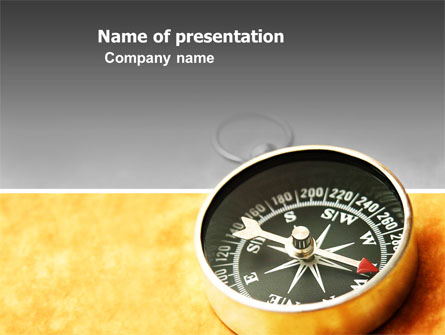 Pocket Compass On The Table Presentation Template, Master Slide
