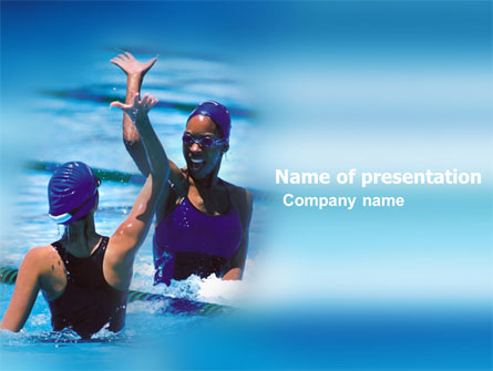 Winners In Swimming Pool Presentation Template, Master Slide