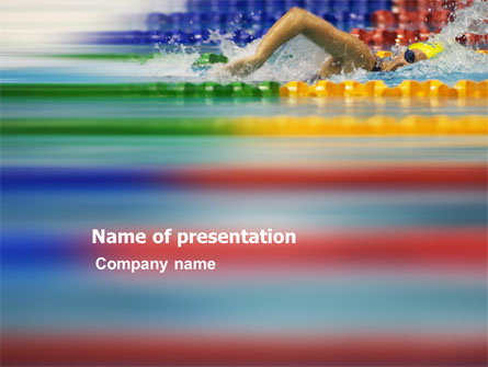 Swimming Contest Presentation Template, Master Slide