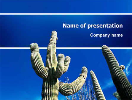 Desert Cactus Presentation Template, Master Slide