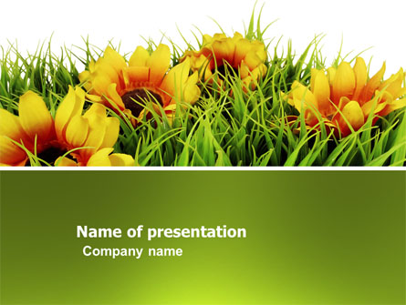 Yellow Flower Presentation Template, Master Slide