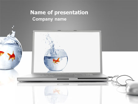 Multimedia Laptop Presentation Template, Master Slide