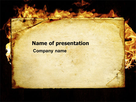 Fire Board Presentation Template, Master Slide