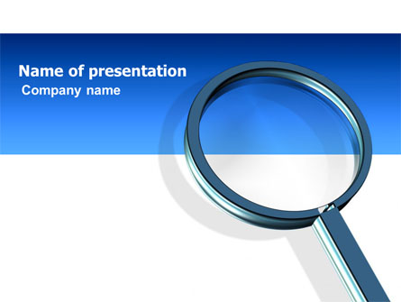 Magnifying Glass In Search Presentation Template, Master Slide