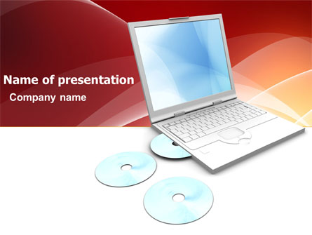 Computer Laptop Presentation Template, Master Slide