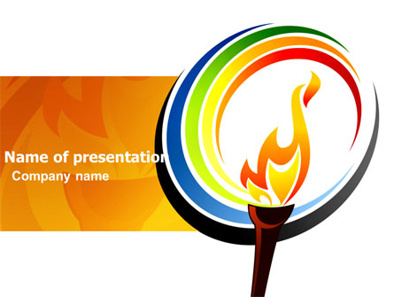 Olympic Fire Presentation Template, Master Slide